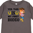 thumbnail image 4 of Inktastic Yes, this IS my First Rodeo- cowgirl in hat and boots Girls Long Sleeve Toddler T-Shirt, 4 of 5