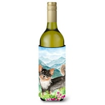 Carolines Treasures CK1972LITERK Mountian Flowers Chihuahua Wine Bottle Beverage Insulator Hugger Wine Bottle