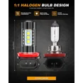 thumbnail image 6 of XWQHJW H11/H8/H9 LED Fog Light Bulbs 6000K White  High Power DRL Lamps Plug and Play-IP67 Waterproof 2 -Pack, 6 of 9