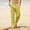 Yellow, variant on Men's Solid Color Loose-Fit Casual Pants with Elastic Waistband and Multiple Pockets