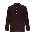 thumbnail image 7 of Bxsruta Shirts for Men, Men's Relaxed Mandarin Collar Shirt, 7 of 7