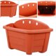 thumbnail image 5 of 1 juego de macetero de plástico semicircular útil macetero colgante HOMEMAXS 10094990-MX, 5 of 6