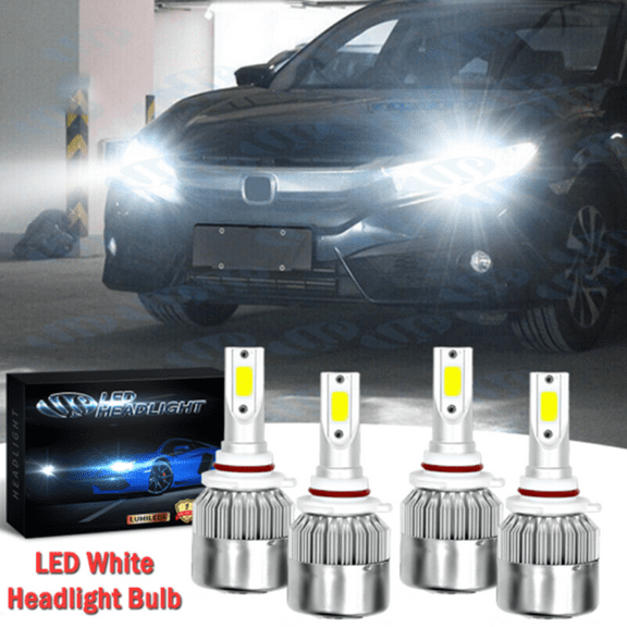 4x 9005 9006 Combo LED Headlight Bulbs for Honda Accord 1997-2007 High Low Beam