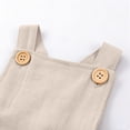 thumbnail image 5 of BRGZLK Newborn Baby Girls Boys Romper Summer 2026 Solid Color Sleeveless Backless Jumpsuit Infant Lightweight Comfortable Cotton Overalls Outfits Khaki 24-36 Months, 5 of 5