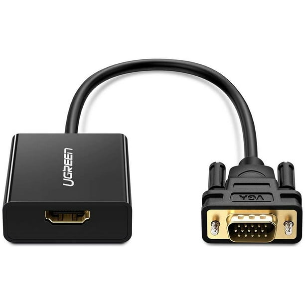 Câble HDMI vers VGA 1,8 m, Adaptateur HDMI vers VGA 1080P 60Hz,  Unidirectionnel Câbles HDMI mâle vers VGA mâle, Adaptateur de câble HDMI  vers VGA pour