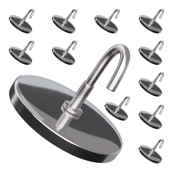 Master Magnetics Handi Hookâ„¢ Magnet - 2" Diameter, 1.25" Height, Chrome, 07218