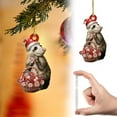thumbnail image 2 of WMGHA Funny Opossum Christmas Ornament Hanging Upside Down - Quirky Possum Christmas Tree Decor for Animal Lovers, Unique Gift for Women Girls & Wildlife Enthusiasts, 2 of 6