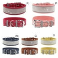 thumbnail image 4 of Dog Collar for Large Dogs, Rhinestones Dog Collar, Bling Diamond Girl Dog Collars for Medium Dogs, Adjustable Suede Reflective Wide Dog Collars, 4 of 6