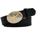 thumbnail image 2 of 3D Belt D4204-18 1.25 in. Black Distressed with Floral Ends Straps Belt - Size 18, 2 of 2