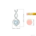 thumbnail image 4 of Angara Natural Aquamarine Infinity Pendant Necklace for Women in 14K White Gold - March Birthstone Jewelry | Aquamarine Heart Pendant Necklace, 4 of 9