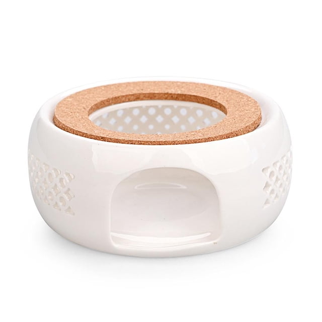 Calefacción Para Servicio De Té, Tetera Caliente, Estufa De Calefacción De Cerámica, Horno De Vela, Tetera Blanca De Cerámica Cateissary HA045000-03
