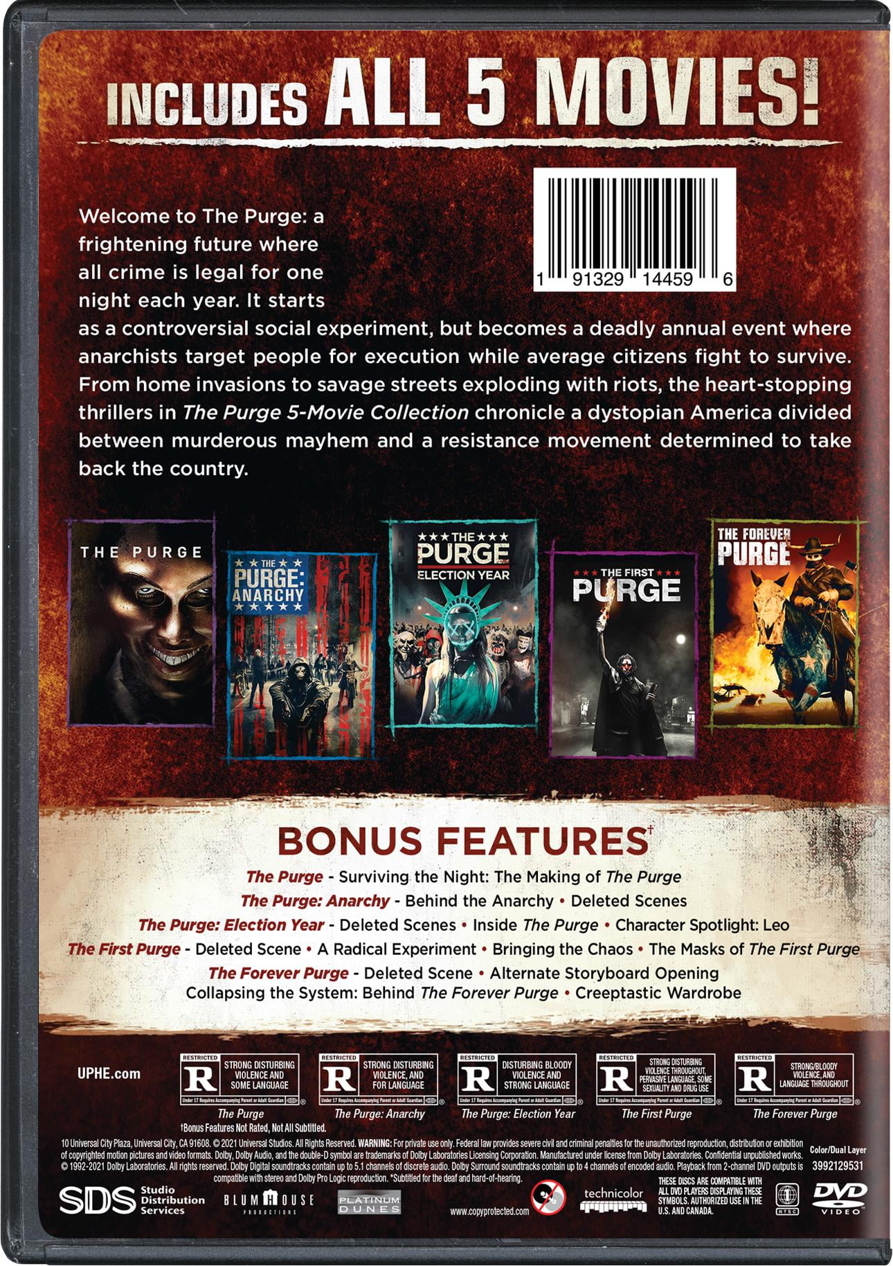 Walmart's The Purge 5-Movie Horror Collection: Scary Multi-Pack