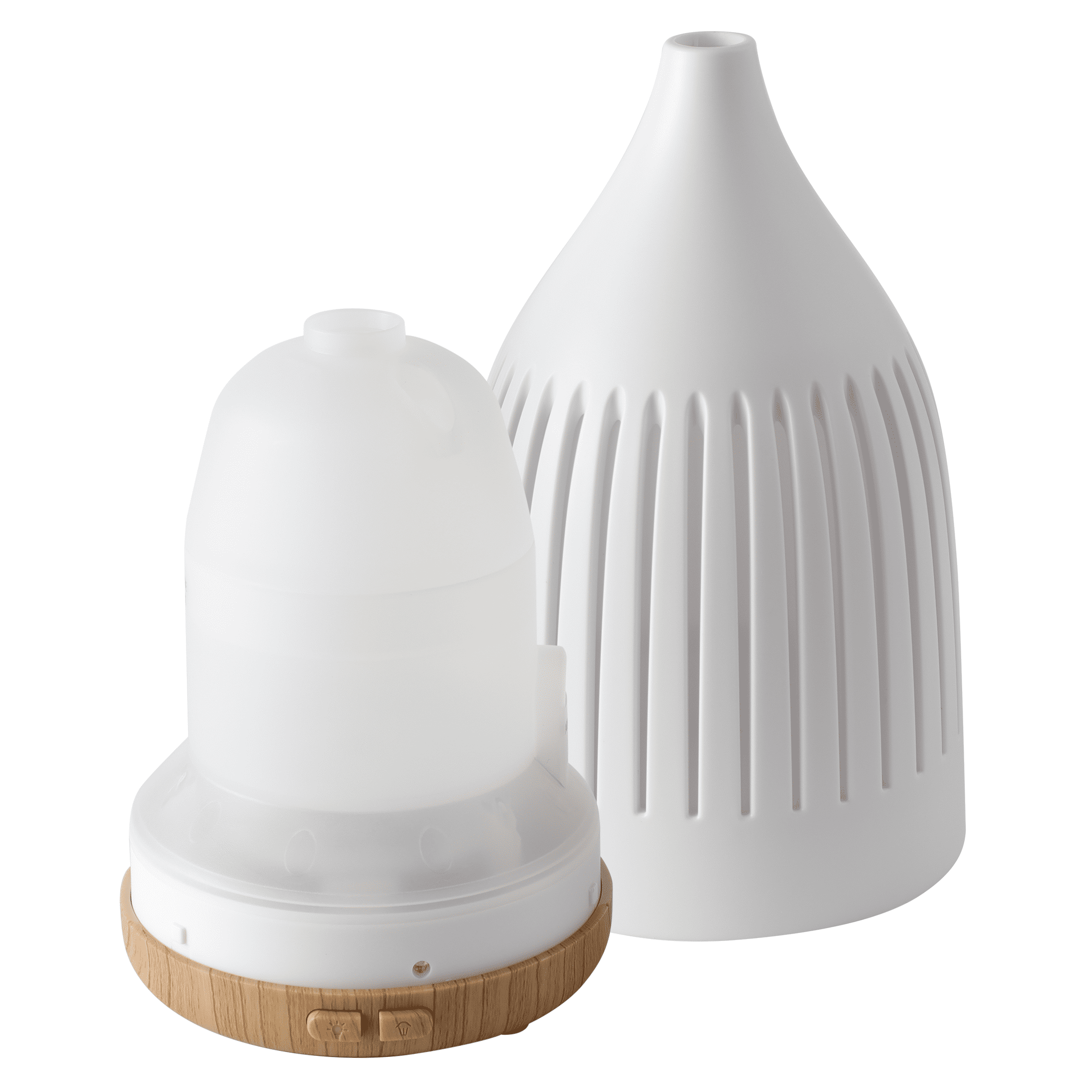 Mainstays White Ultrasonic Aroma Cone 150mL Oil Diffuser with LED Glow