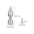 thumbnail image 2 of Unique Bargains 10x35mm Vis Retour Rivets Solides Clous en Cuir Ton Argent 10 Ensembles, 2 of 5