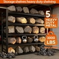 thumbnail image 5 of 72" H Storage Shelves,Storage Shelves Heavy Duty,3600LBS Metal Shelving Units,Adjustable Garage Shelving Heavy Duty for Garage Storage,Warehouse,16"x35.5"x72, 5 of 8