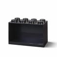 thumbnail image 2 of Room Copenhagen, Lego Brick Shelf Box - Stackable or Mountable Storage Compartment - 8 Stud, Black, 2 of 4