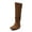 WIDE/CALF/TAN, variant on Dream Pairs Womens Wide Calf Faux Fur Slouchy Low Heel Side Zip Knee High Boots Wide/Calf/Black Size 8