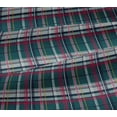 thumbnail image 4 of oneOone Cotton Jersey Dark Teal Green Fabric Madras Check Craft Projects Decor Fabric Printed By The Yard 58 Inches Wide, 4 of 4