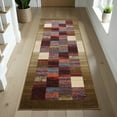 thumbnail image 2 of Superior Lockwood Indoor Non-Slip Washable Area Rug, 2' 7" x 8', Brown-Burgundy, 2 of 8