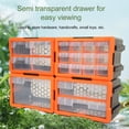 thumbnail image 4 of Parts Storage Cabinet, 4 Drawer Parts Box Multifunctional Large Capacity PVC Plastic Semi Transparent  for Office Supplies, 4 of 8