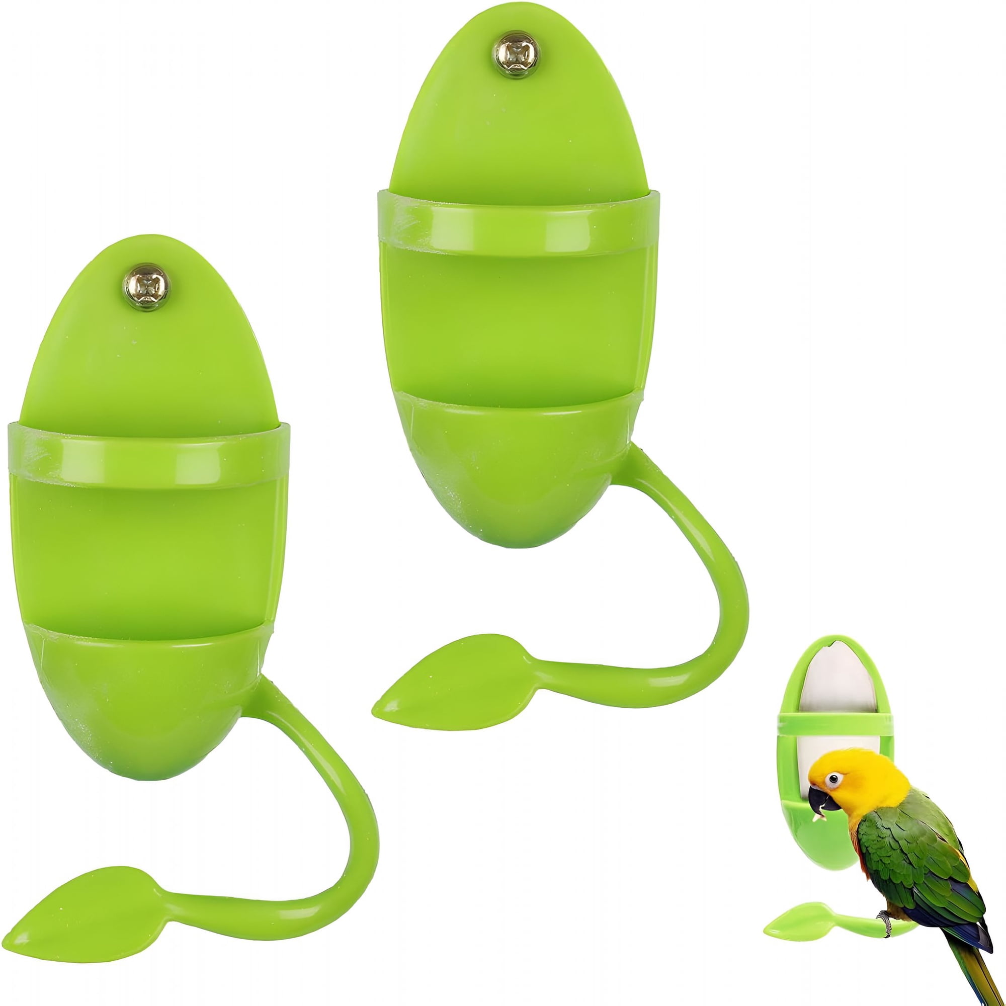 ACDANC 2Pcs Cuttlebone Holder for Bird Cage,Plastic Food Holder for Cuttlebone for Birds,Parakeets,Cockatiels,Budgies and Finches