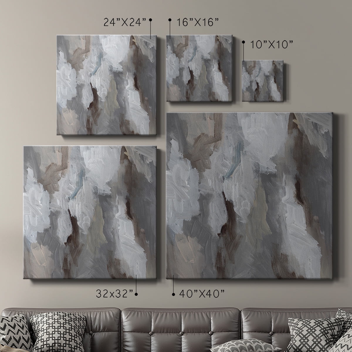 Wexford Home Cloudy Shapes I-Premium Gallery Wrapped Canvas, 10" x 10" - Ready to Hang