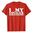 thumbnail image 1 of LUOGENLI T-shirts pour Homme pour Hommes T-Shirt de la Saint-Valentin à Lettres Imprimées Manches Courtes Col Rond T-Shirt Floral Tendance Mode Chandail de Base T-shirts pour Hommes T-shirts Graphiques Pâques Rouge G, 1 of 3