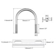 thumbnail image 2 of Unique Bargains Round U-Bolts 3 Sets 79mm Inner Width 114mm Length M12 with Nuts and Plates, 2 of 5