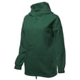 thumbnail image 2 of A2Y Women's Casual Kangaroo Pocket Zip Up Snap Button Sweatshirt Hoodie Jacket (S-3XL) Huntergreen S, 2 of 5