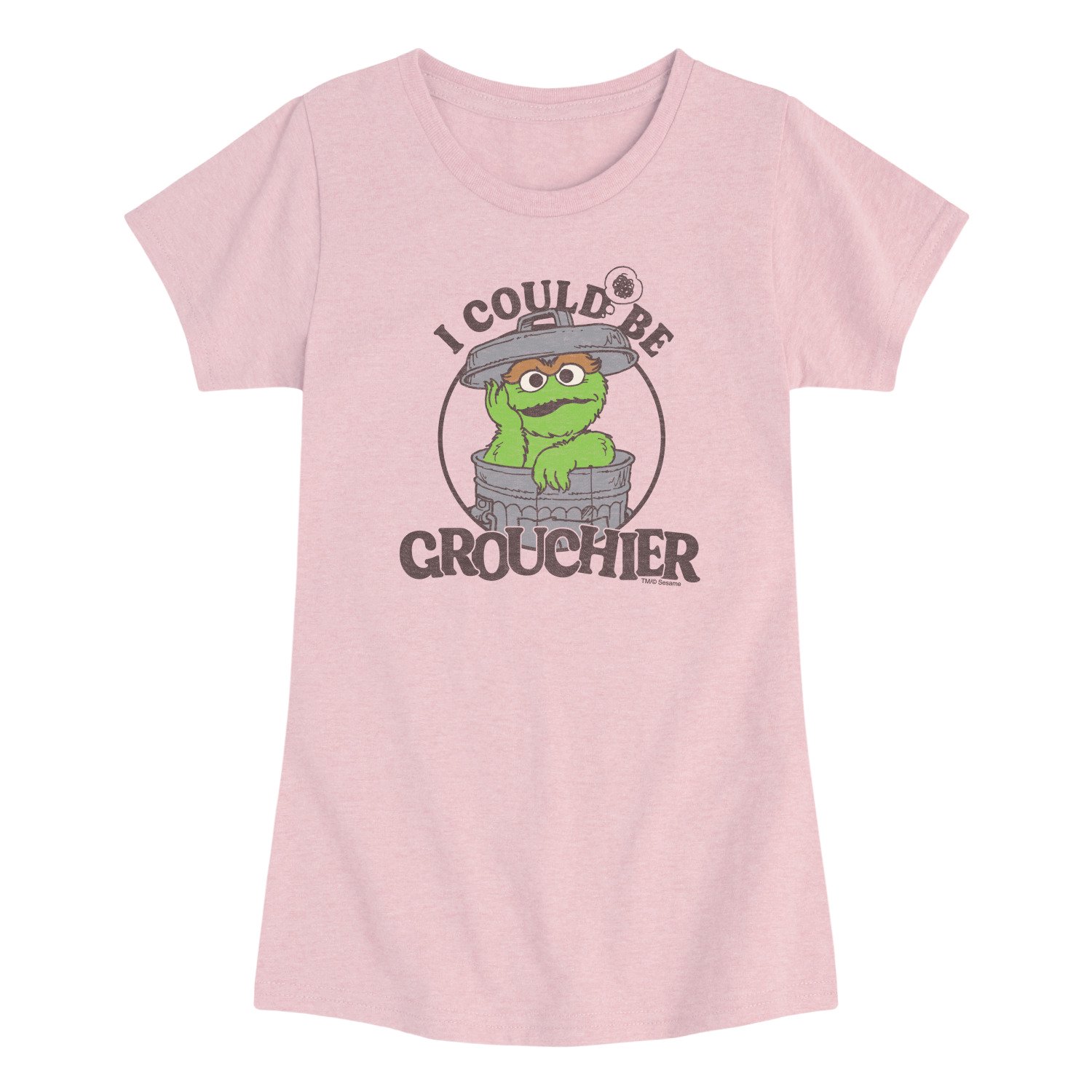 Sesame Street - I Could Be Grouchier Oscar -Toddler Girls Short Sleeve T-Shirt Toddler Short Sleeve Graphic T-Shirt