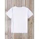 thumbnail image 3 of Women's Playful Valentine's Day T-Shirt - White, Short Sleeve, Round Neck with Vibrant Cartoon Prints of Hearts & Flowers - Casual Polyester Blend Top, Perfect for Spring & Summer, 3 of 7