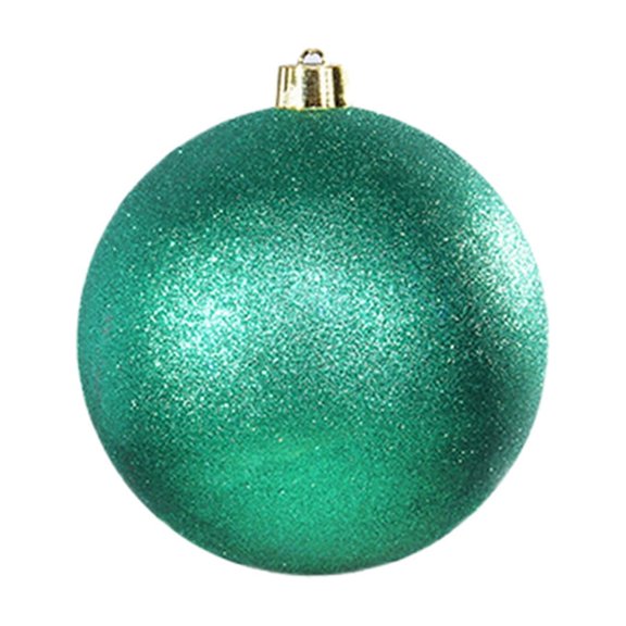 Beautynvta Extra Large Christmas Ball Decoration, 6'' Gold Glitter Finish Christmas Tree Ornaments, Shatterproof Plastic Hanging Ball for Xmas Tree Holiday Party Decor