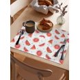 thumbnail image 3 of Watermelon Placemats Set of 4,Washable Woven Burlap Cloth Fabric Placemat for Square/Rectangle/Round/Oval Dining Table,Easy Clean Place Mats for Kids Tropical Summer Fruits Contemporary Painting, 3 of 5