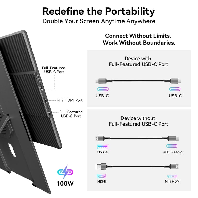 Blackview Laptop Screen Extender 16.1 Inch, Portable Monitor for