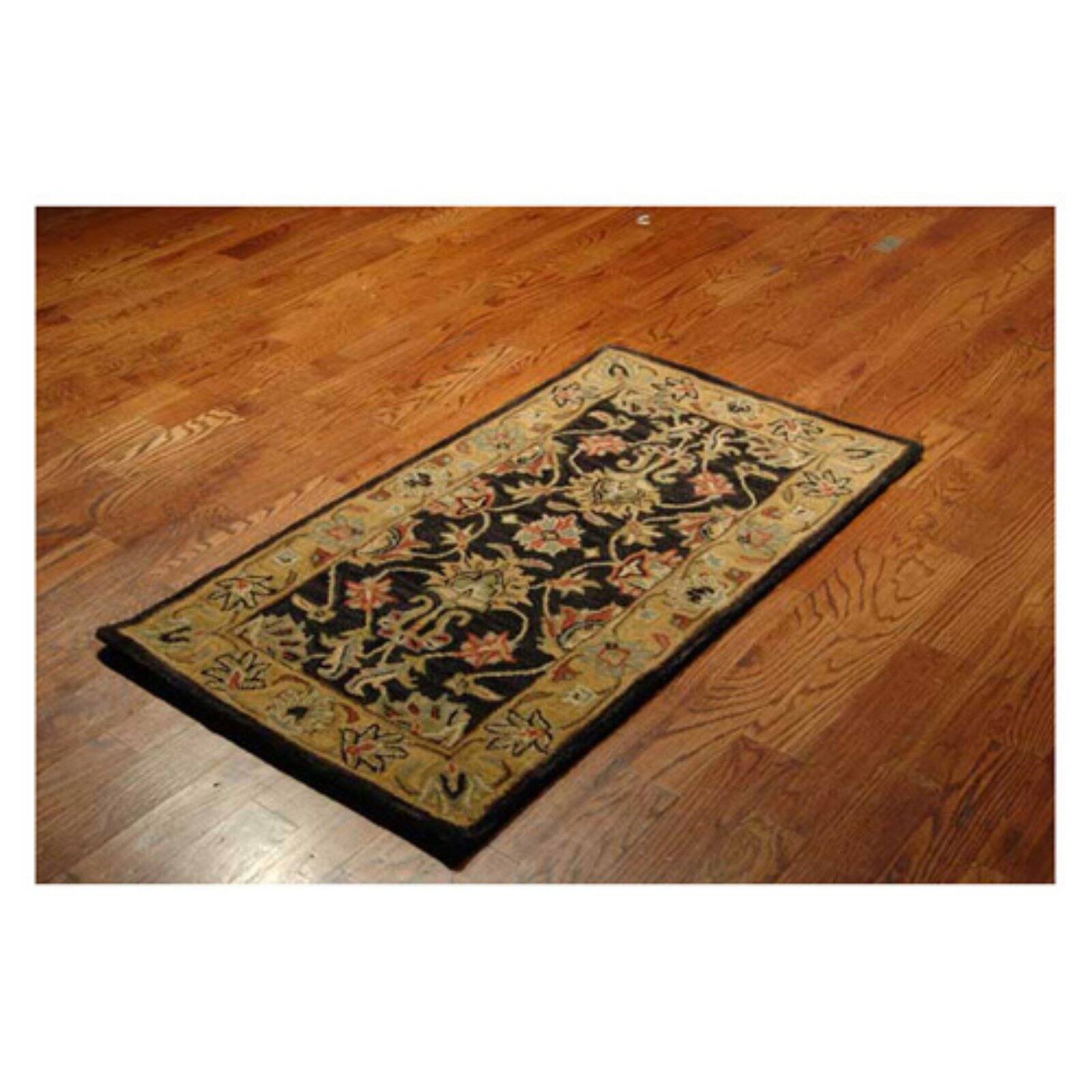 SAFAVIEH Heritage Regis Traditional Wool Area Rug, Charcoal/Gold, 7'6" x 9'6" Oval - image 2 of 10