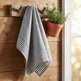 thumbnail image 2 of REGALWOVEN 100% Cotton Striped Kitchen Towels, 2 Pack Soft Absorbent Dish Towels Black 26" x 18", 2 of 7