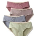 thumbnail image 1 of Culottes de Maternité pour Femmes en Coton sous le Ventre, Culottes Post-Partum, Lot de 5, 1 of 11