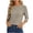Khaki, variant on Tops for Women 3/4 Sleeve Crew Neck Casual Pullover Sweatshirt