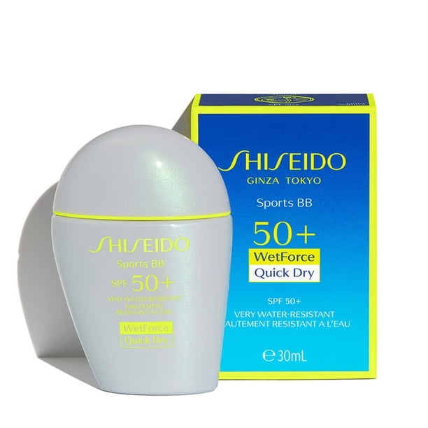 Protector solar Shiseido Sports BB SPF50+ de secado rápido, muy oscuro, 30 ml
