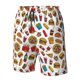 thumbnail image 4 of Balery Hot Dog Pizza Traje de Baño Estilo Hawaiano para Hombre, Shorts de Secado Rápido con Bolsillos-XX-Large, 4 of 6