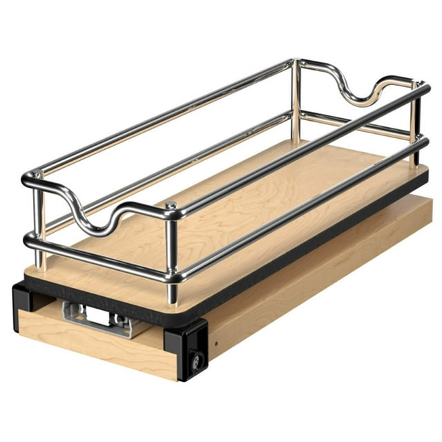 Rev-A-Shelf 9" Pullout Organizer for Cabinets, Single Tier Shelf, 5WU1-5W1-1