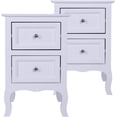 thumbnail image 3 of QXDRAGON Set of 2 Night Table, Side Table Night Stand Nightstand, White, 3 of 8