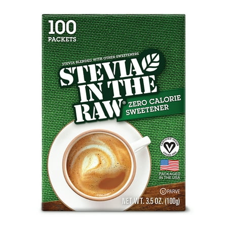 Stevia In The Raw Zero Calorie Sweetener, Sugar Substitute Packets, Vegan, 100 Count, 3.5 oz