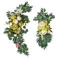thumbnail image 2 of Rustic Wedding Arch Flower Flower Arrangement Centerpiece Garland Silk Flower Handmade Greenery Hanging Floral Swags for Bedroom window, 2 of 8