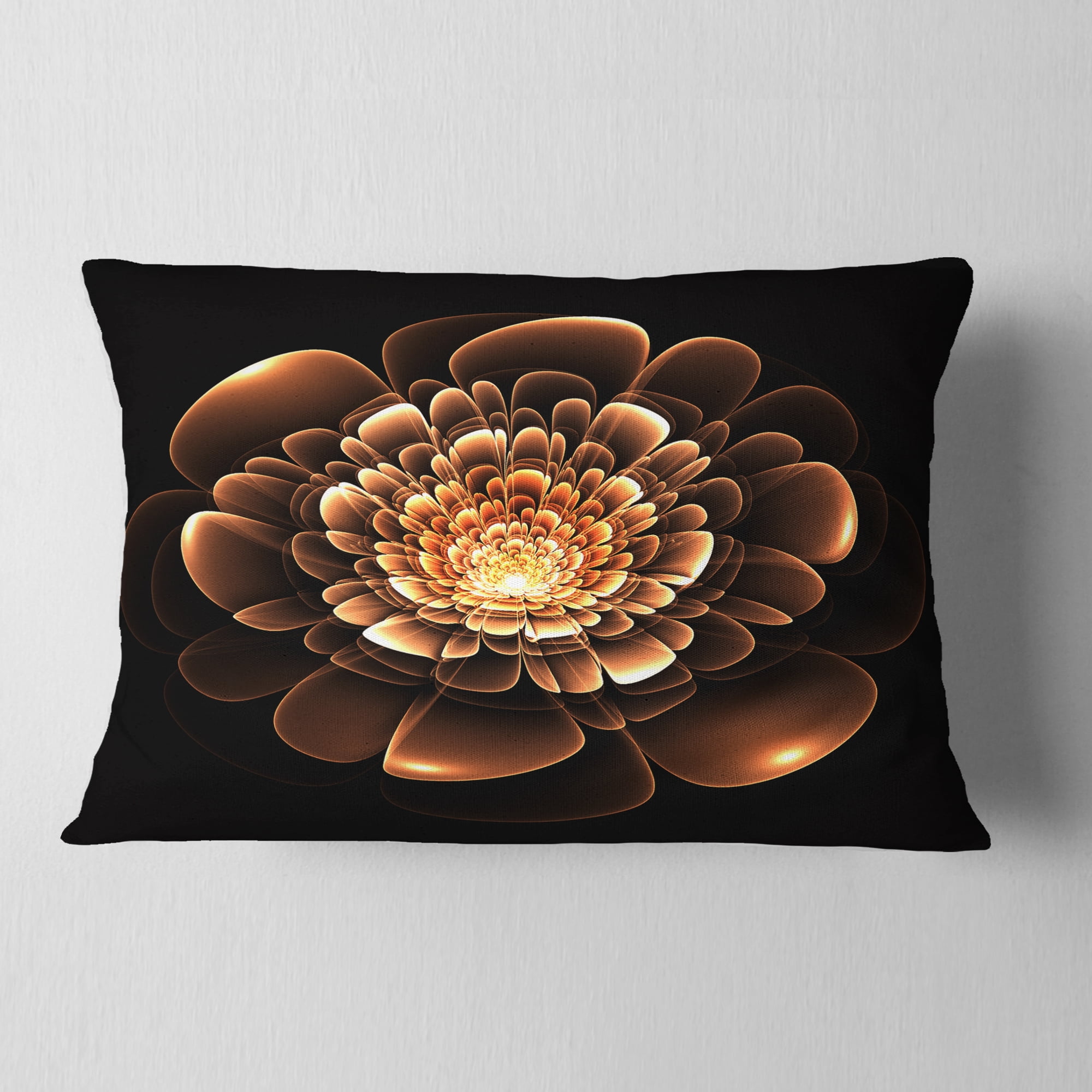 Designart 12" x 20" Green Polyester Throw Pillow