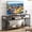 Rustic Brown-58In, variant on Homhougo 65'' TV Stand for Television up to 75 Inches, Entertainment Center with 3-Tier Open Storage Shelves, TV Media Console Table with Quadruple-Tube Support for Living Room, Grey