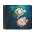 thumbnail image 5 of Invader Zim Pig Cartoon PU Leather Bifold Wallet Money Organizers Gift With Card Slots For Men And Women, 5 of 7