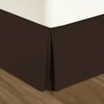 thumbnail image 2 of Nestl Easy Fit 14” inch Tailored Drop Pleated Microfiber Bed Skirt Dust Ruffle, Twin, Chocolate Brown, 2 of 4