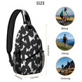 thumbnail image 5 of Sling Backpack,Spooky Halloween Pattern Sling Bag with Water Bottle Holder,Waterproof Sling Bag for Men/Women with Headphone Jack for Hiking,Travel, 5 of 6