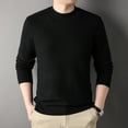 thumbnail image 2 of Men's Autumn New Arrival Half-High Collar Casual Waffle Grid Knit Sweater, 2 of 5